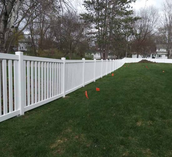 White Vinyl Closed Picket Fence