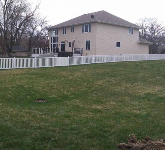 White Vinyl Picket Fence Install Mn