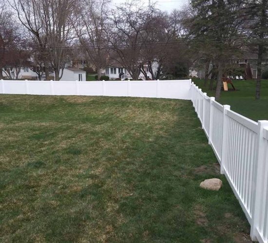 White Vinyl Picket Fence Installation Mn