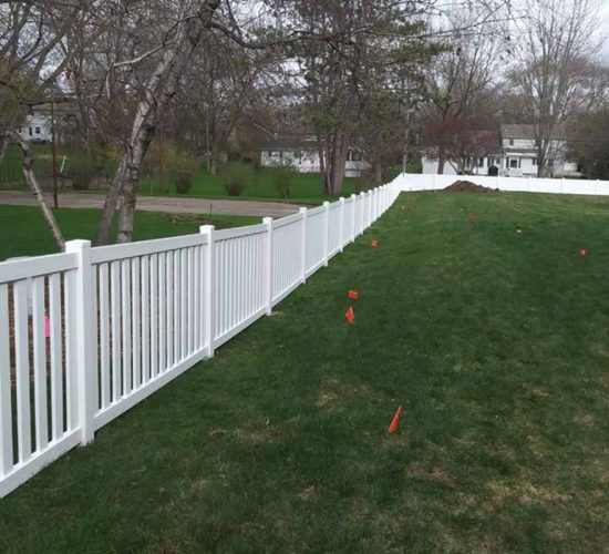 White Vinyl Picket Fence Mn