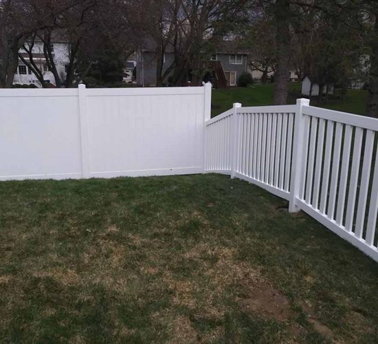 White Vinyl Picket And Privacy Combination