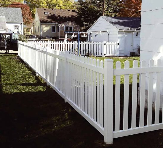 Dog Eared Vinyl Picket Fence Installs Mn