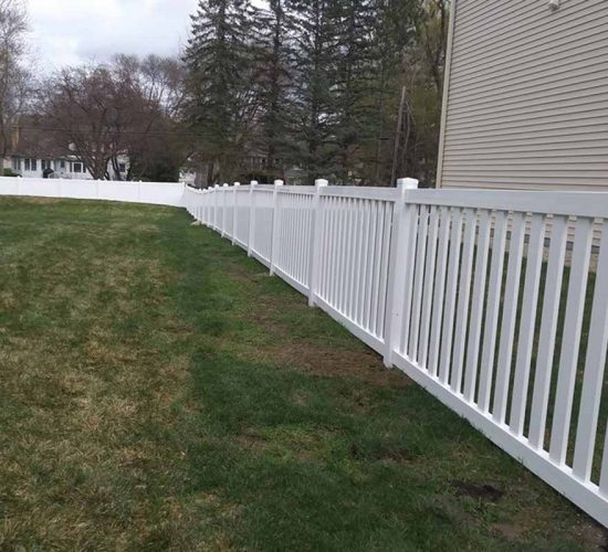 Regency Vinyl Picket Fence Installation