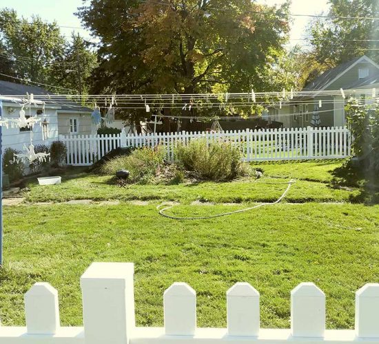 White Vinyl Picket Fence Installation