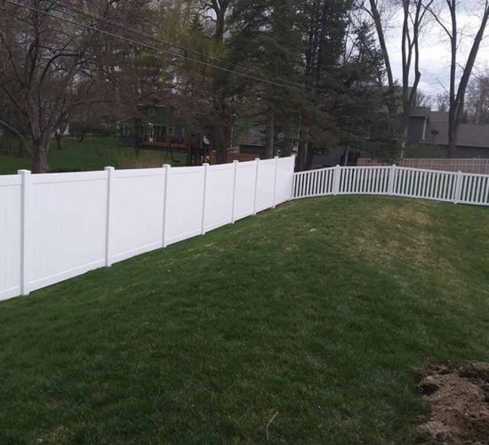 White Vinyl Privacy And Picket Fence
