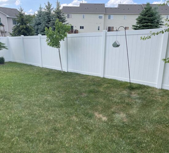 White Vinyl Privacy Fence Minnesota 15