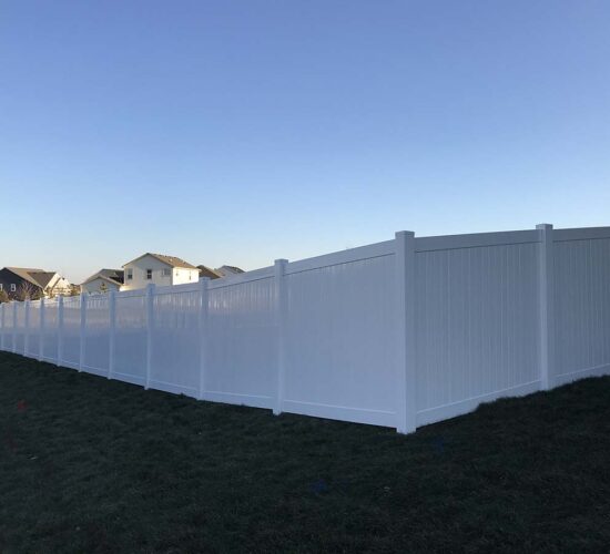 White Vinyl Privacy Fence Minnesota 17