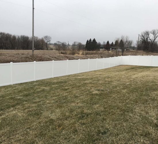 White Vinyl Privacy Fence Minnesota 9